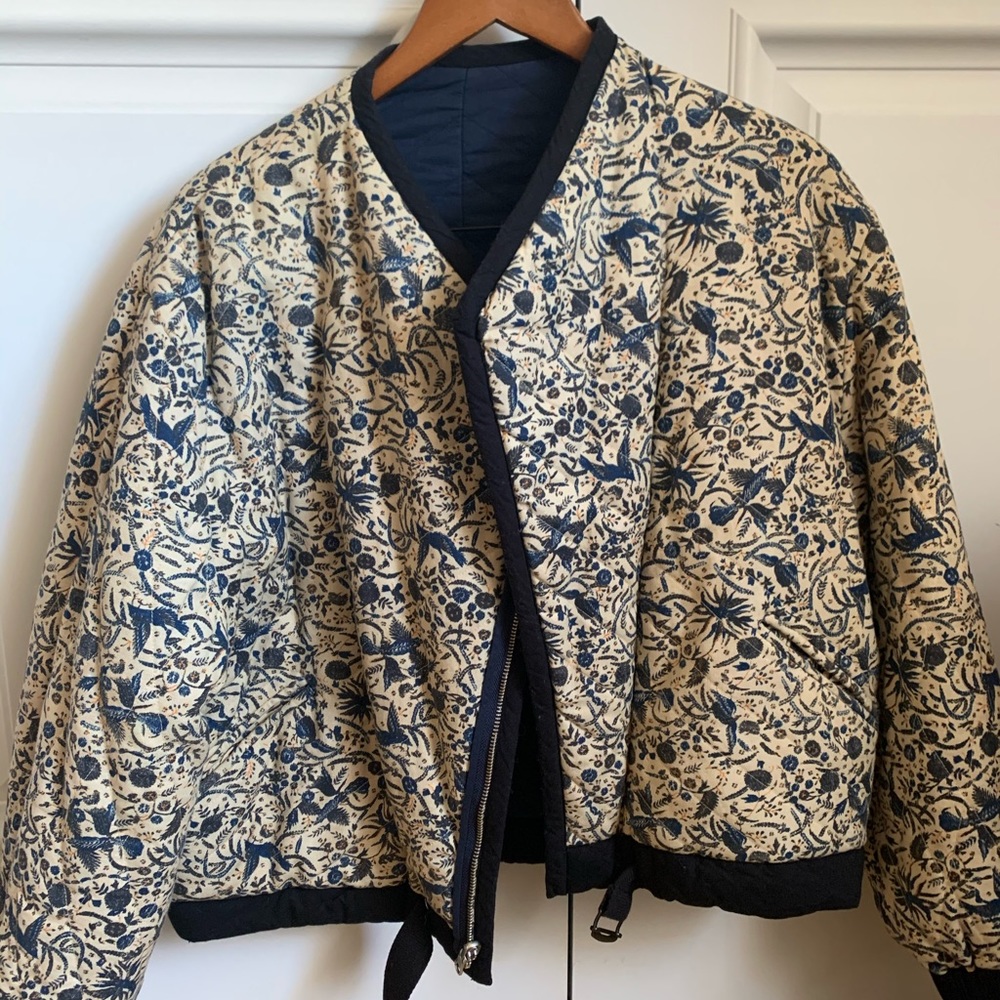 Reversible floral quilted jacket